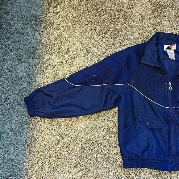 Vintage Active Frontier Men's Large Nylon Windbreaker Jacket - Retro Blue - Picture 6 of 9